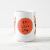 Crazy llama lady voegt tekst toe koffiemok (Center)