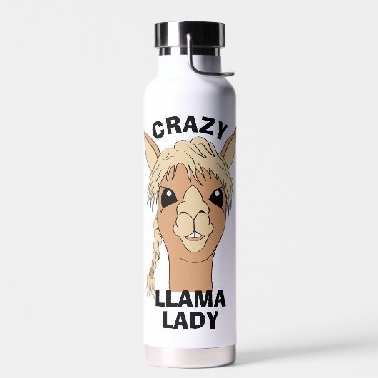 Crazy Llama Lady Waterfles (Links)