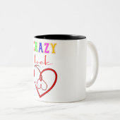 Crazy Lock Valentijns's schattig cadeau voor lock Tweekleurige Koffiemok (Voorkant rechts)