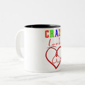 Crazy Lock Valentijns's schattig cadeau voor lock Tweekleurige Koffiemok (Voorkant links)