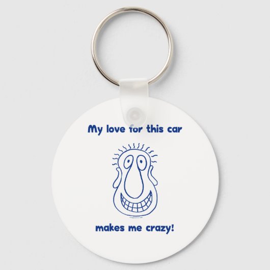 Crazy Love for Cars Sleutelhanger (Voorkant)