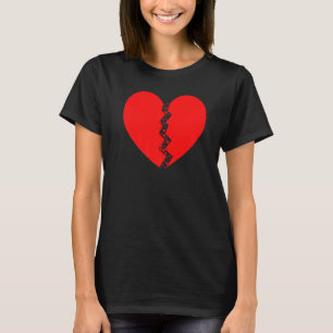 Crazy Love Hurt Broken Heart Pain Skeleton Bloody T-shirt