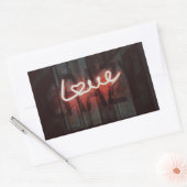 Crazy Love neon, teken Rechthoekige Sticker (Envelop)