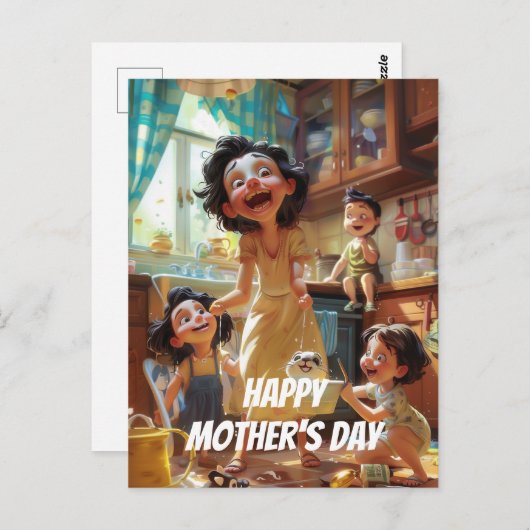 Crazy Ma Briefkaart (Voorkant / Achterkant)