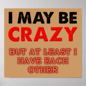 Crazy, maar ik heb elkaar poster (Voorkant)