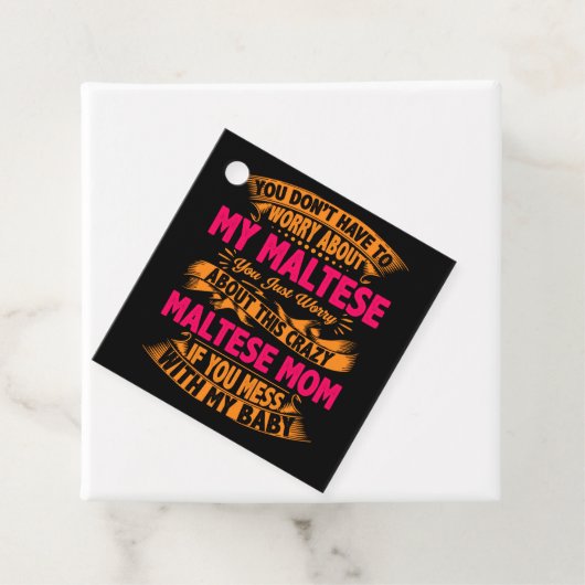 Crazy Maltese mam Bedankjes Labels (In situ)
