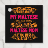 Crazy Maltese mam Bedankjes Labels (Voorkant)