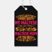 Crazy Maltese mam Cadeaulabel (Voorkant)