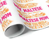 Crazy Maltese mam Cadeaupapier (Rol Hoek)