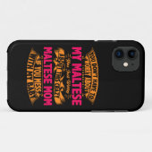 Crazy Maltese mam Case-Mate iPhone Case (Achterkant (horizontaal))