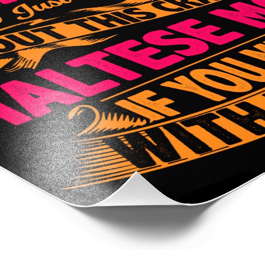 Crazy Maltese mam Foto Afdruk (Hoek)