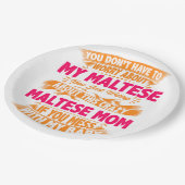 Crazy Maltese mam Papieren Bordje (Gekanteld)