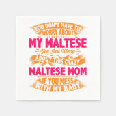 Crazy Maltese mam Servet (Voorkant)