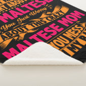 Crazy Maltese mam Sherpa Deken (3/4)