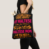 Crazy Maltese mam Tote Bag (Dichtbij)