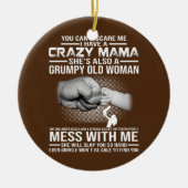 Crazy mama keramisch ornament (Voorkant)