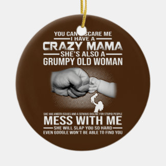 Crazy mama keramisch ornament