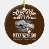 Crazy mama keramisch ornament (Achterkant)