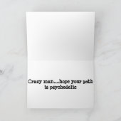 CRAZY MAN-HOPE YOUR BIRTHDAY IS PSYCHEDELIC KAART (Binnen)
