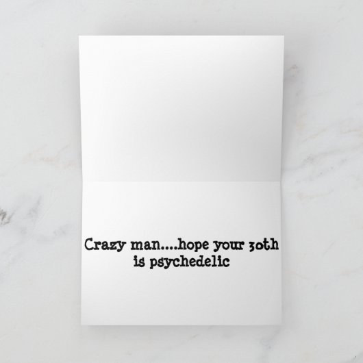 CRAZY MAN-HOPE YOUR BIRTHDAY IS PSYCHEDELIC KAART (Binnen)