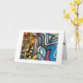 CRAZY MAN-HOPE YOUR BIRTHDAY IS PSYCHEDELIC KAART (Gele Bloem)