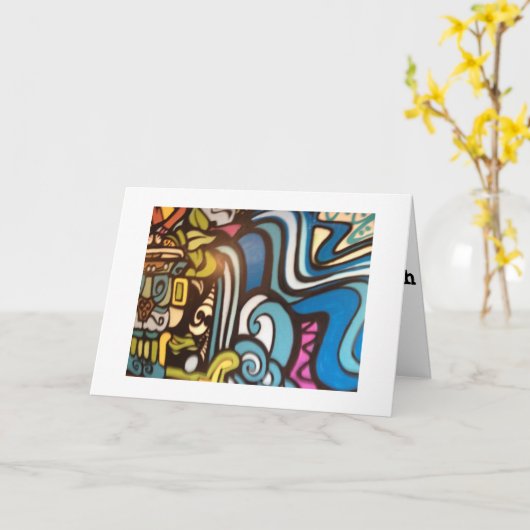 CRAZY MAN-HOPE YOUR BIRTHDAY IS PSYCHEDELIC KAART (Gele Bloem)