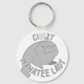 Crazy Manatee Lady Sleutelhanger (Voorkant)