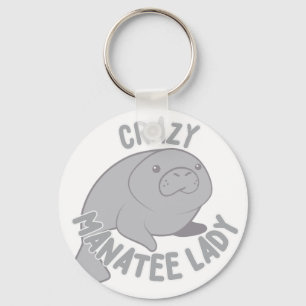Crazy Manatee Lady Sleutelhanger