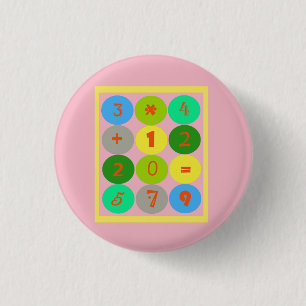 Crazy Math Knop Ronde Button 3,2 Cm