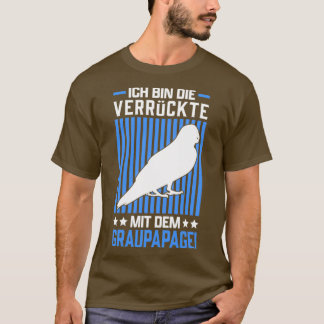 Crazy met het gezegde van de Afrikaanse grijze pap T-shirt
