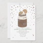 Crazy Milkshake Chocolade Koekje Verjaardagsfeestj Kaart (Voorkant)