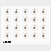 Crazy Milkshake Chocolate Cookies Birthday Party Ronde Sticker (Vel)
