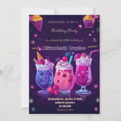 Crazy Milkshake Party Invitation – Colorful Sweet Kaart (Voorkant)