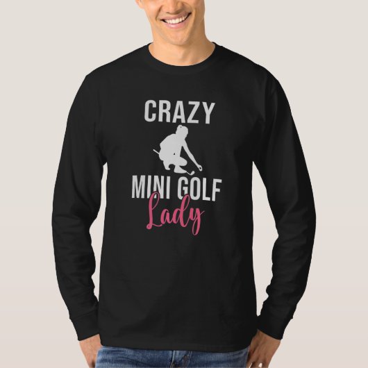 Crazy Mini Golf Lady T-shirt (Voorkant)