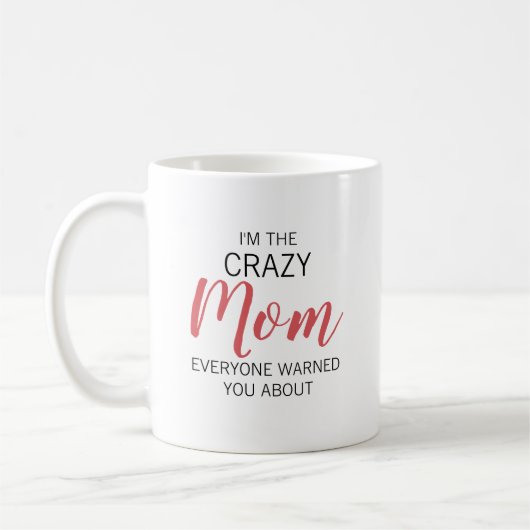 Crazy Moeder Persoonlijke Naam Koffiemok (Links)
