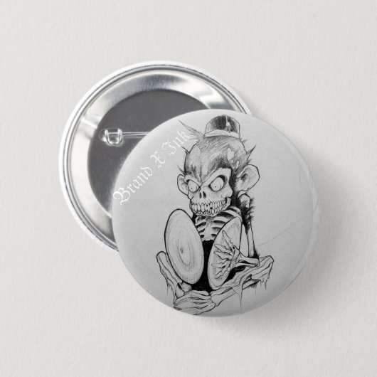 Crazy Monkey Button (Voorkant /achterkant)