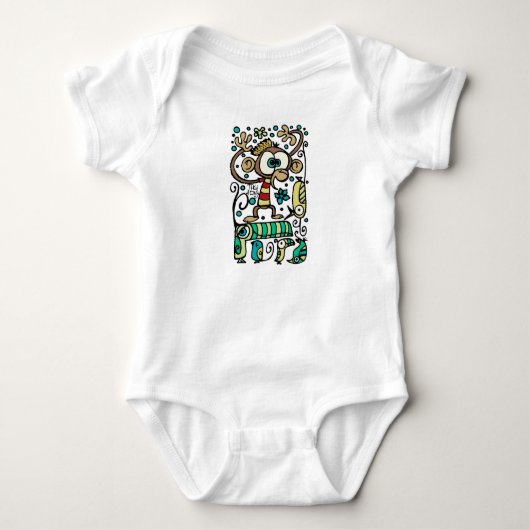 Crazy Monkey en Birds Romper (Voorkant)