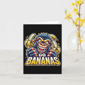 Crazy Monkey Go Bananas Sticker Kaart (Gele Bloem)