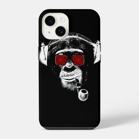 Crazy monkey iPhone hoesje (Achterkant)