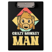 Crazy Monkey Man Klembord (Voorkant)
