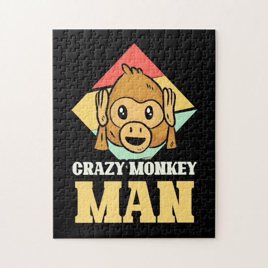 Crazy Monkey Man Legpuzzel (Verticaal)