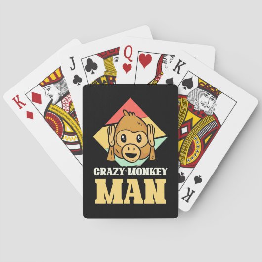 Crazy Monkey Man Pokerkaarten (Achterkant)