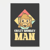 Crazy Monkey Man Post-it® Notes (Voorkant)