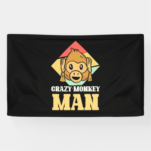 Crazy Monkey Man Spandoek (Horizontaal)