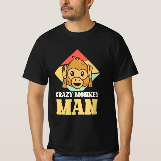 Crazy Monkey Man T-shirt (Voorkant)
