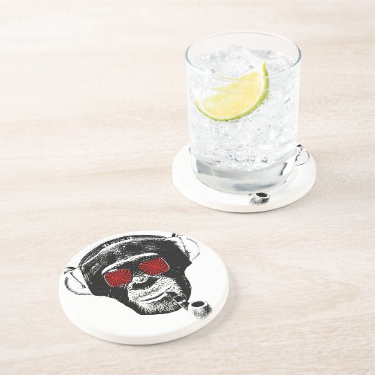 Crazy monkey zandsteen onderzetter (Zijkant)