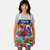 Crazy monsters 2 x aangepaste tekst schort (Insitu)