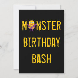 Crazy Monsters Birthday Party Kaart