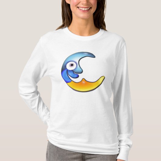 Crazy Moon Cartoon T-shirt (Voorkant)