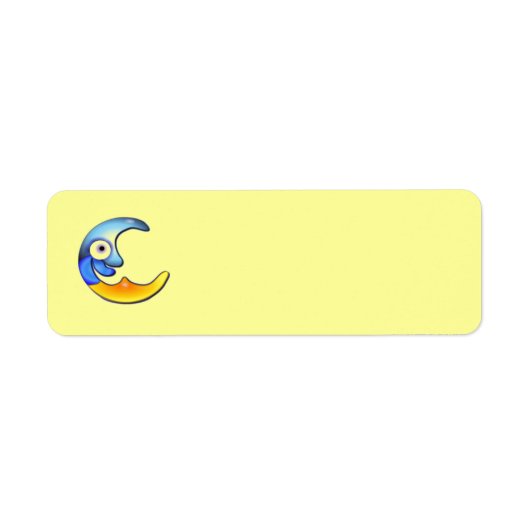Crazy Moon Return Address Avery Label (Voorkant)